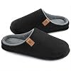 VeraCosy Men’s Cozy Slip-on Slippers Corduroy Memory Foam Indoor House Shoes