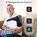 Telepepe Cordless Shoulder Heating Pad, Heated Shoulder Brace for Rotator Cuff Frozen, 3 Heat Levels, 3000mAh Rechargeable Battery, Shoulder Wrap for Pain Relief Deep Tissue for Men Women (Black)