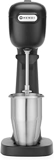 HENDI Mixeur à milkshake, frappés, mixeur à boissons, avec 2 Bol mélangeur (inox et polycarbonate) & 4 agitateurs remplaça…