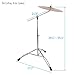 Adjustable Height Double Braced Hi Hat Cymbal Drum Stand Hi-Hat Mount，Edge Hardware Design Standard Cymbal Straight Stand，Cymbal Boom Stand Drum Hardware Arm Mount Holder Adapter Percussion Silver