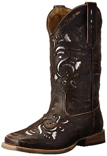 Roper Belle Square Toe Cutout Cowboy Boot (Toddler/Little Kid)