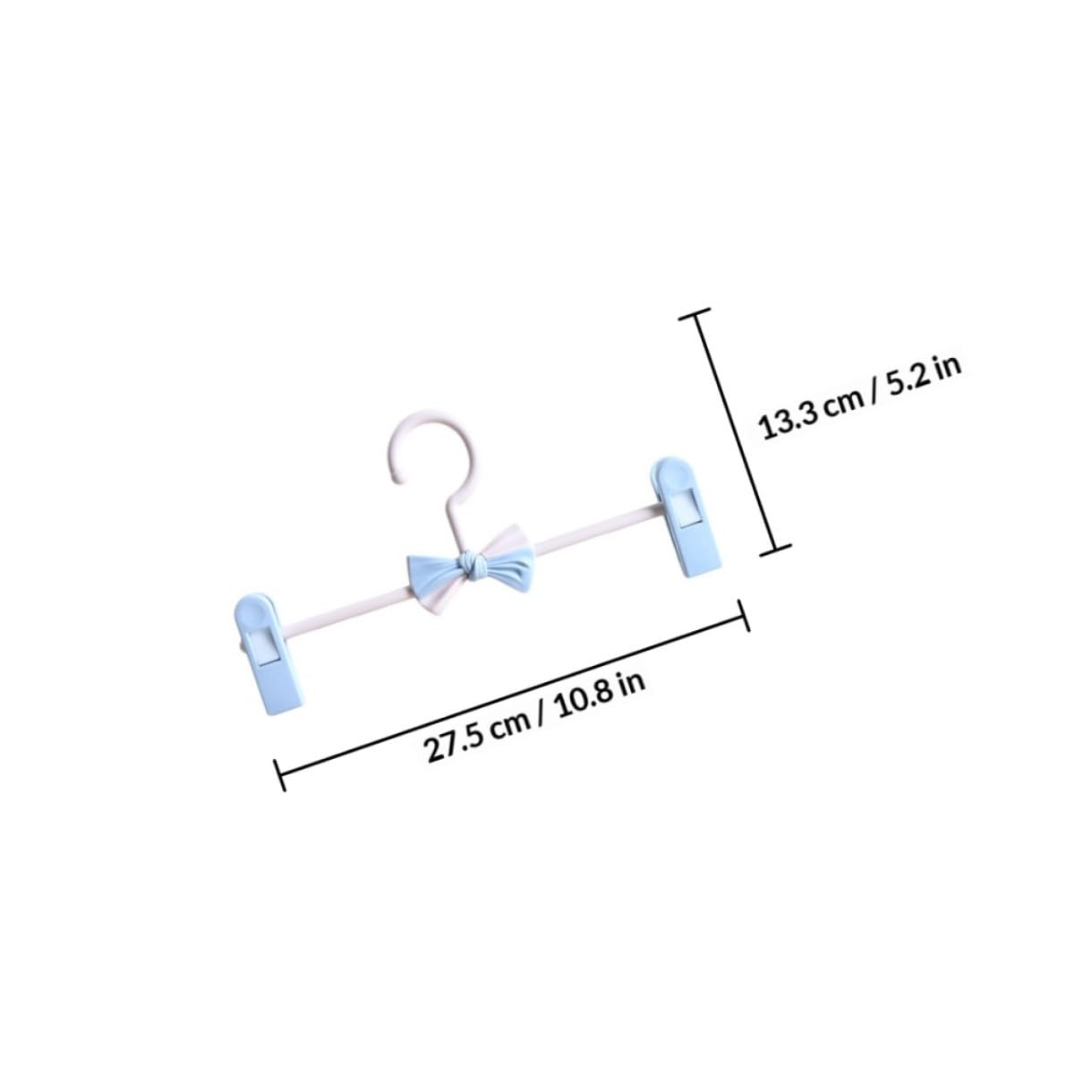 Verstellbarer Hosenbügel mit Clip, rutschfest, 10 Stück, Blau