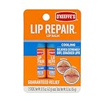 O'Keeffe's Lip Repair Chapstick Stick, Cooling Lip Balm for Dry Cracked Lips, Guaranteed Relief & All-Day Moisture in 1 Use, Lip Chap, 7 Moisturizing Ingredients, 2 Pack