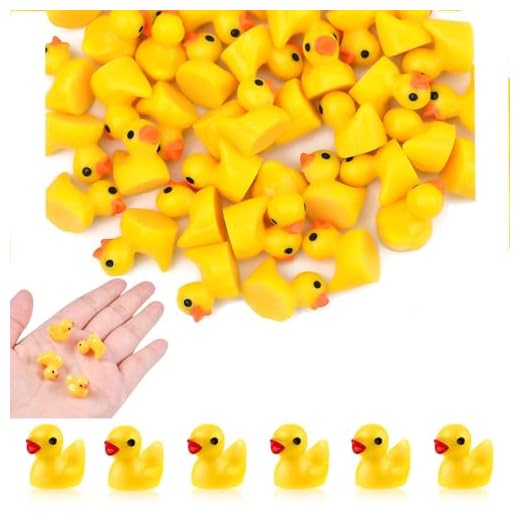 Mini Patos de Resina,100 Piezas Patitos Pequeño Pato Miniatura de Resina Amarillo Patos Juguetes De Bañera para Paisaje DIY,Manualidades,Casas de Muñecas y Decoración de Plantas en Macetas