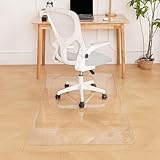 透明 チェアマット PVC 床保護マット 80×100cm 厚さ1.5mm 撥水 キズ防止 凹み防止 ゲーミングチェアマット 保護シート 床暖房対応 滑り止め