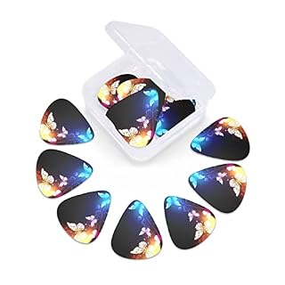 Pack de 12 médiators papillons sur fond noir médiators pour guitare électrique guitare acoustique diverses guitares - Les Beatles, Paul McCartney, John Lennon, RIngo Starr, George Harrison Pack de 12 médiators papillons sur fond noir médiators pour guitare électrique guitare acoustique diverses guitares – Image 5