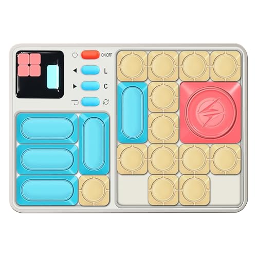 Super Slide Puzzle Games, Original 500+ Challenges Brain Teaser Puzzle, Electronic Puzzle?Travel Games Birthday Gifts for Boys Girls?White?