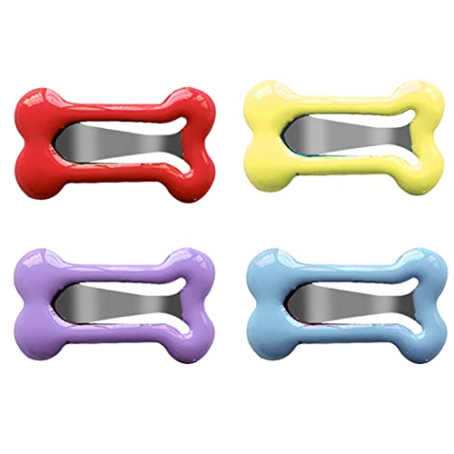 YOFAPA Pinzas para el pelo para mascotas, 4 piezas de hierro antideslizante de metal de 1 pulgada, hierro simple de metal antideslizante, pequeño, mediano y grande, accesorios para el cabello Cover