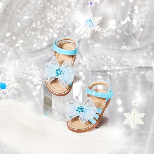 Image of Otter MOMO Girls Open Toe Princess Flat Sandals with Comfort Sole Summer Sandals