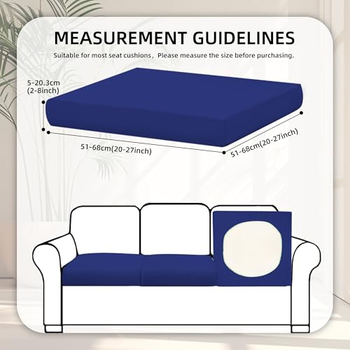 Image of 8Pcs Stretch Patio Cushion Covers,Outdoor Couch Covers Replacement,Outdoor Couch & Sofa Slipcovers,for Patio Furniture Cushion Covers,Washable Reusable Furniture Protector (Lake Blue, Cover Only)