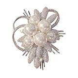 FASELE ブローチ パール 花輪 優雅的 ジルコニア コサージュ 胸飾り キラキラ 卒業式 入学式 結婚式 セレモニー フォーマル ジャケット スーツ ドレス アクセ パーティー ピン 母の日 ギフト 贈り物 プレゼント