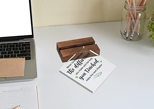 Funny Clear Desk Decorative Sign With Wood Stand, Inspirational Home Office Retirement Plaque Sign For Man Women Coworkers, Boss, Leader Retirement Gifts #TOP4