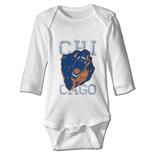 Image of Bear Roar Baby Bodysuit Chicago Infant Onesie Long Sleeve Playsuit Outfit