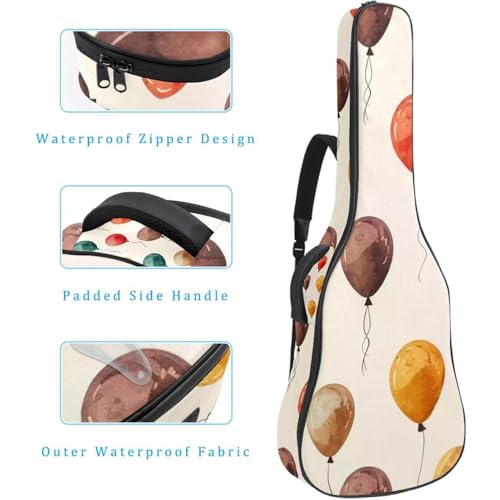 Sac de transport pour guitare acoustique étanche et antichoc avec rembourrage en éponge épaisse
