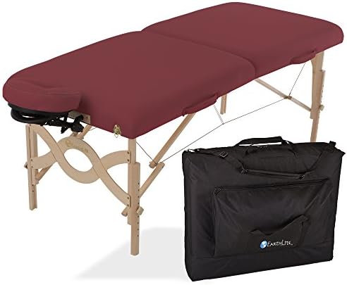 EARTHLITE Portable Massage Table Package AVALON – Reiki Endplate, Premium Flex-Rest Face Cradle & Strata Cushion, Carry Case (30”x73”)