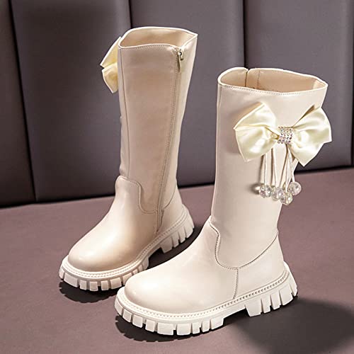 Children Shoes Long Boots High Boots Autumn And Winter New Girl Soft Bottom Leather Boots Girls Soccer Cleats2