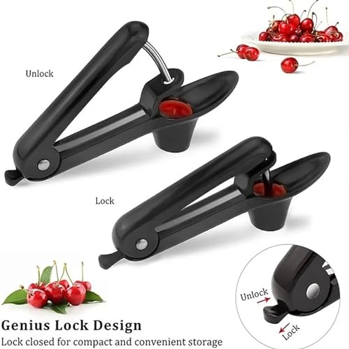 Cherry Pitter, Cherry Pit Remover Tool, Olives Pitter Cherry Seed Core Stoner Seed Tool with Lock Design, Durable Cherries Corer Fruit Pit Remover for Cherry Jam by Ytuomzi - Used condition - Image 6