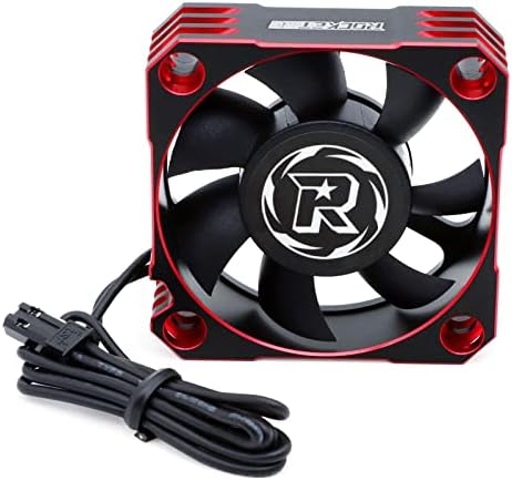 urpass Rocket 50mm Metal Motor Cooling Fan 10000RPM Preventing Heat Fan for 1/5th Scale RC Car Brushless Motor ESC RED