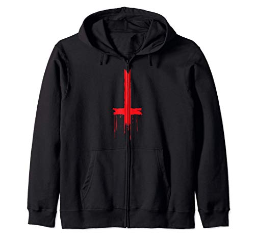 Croix inversée à l'envers Sweat à Capuche Cover