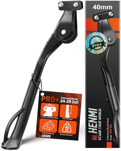 HENMI Fahrradständer mit 2 Löchern, 24-29 Zoll | Stabiler Aluminium, Höhenverstellbarer für E-Bike, MTB, Citybike, Trekking Bike, Rennrad