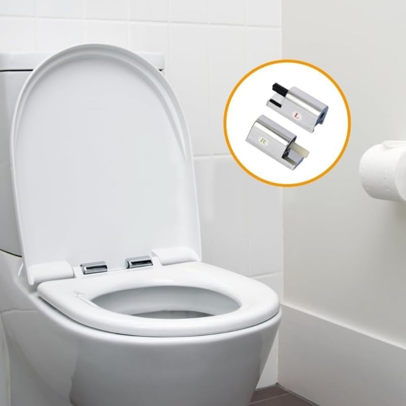 Universal Toilet Seat Attachment Toilet Seat Accessories Soft Close Mechanism Toilet Seat Hinges Replacement Hinges