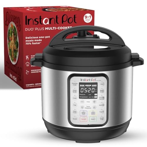 Instant Pot Duo Plus 9-in-1 Multicooker, Pressure Cooker, Slow Cook, Rice Maker, Steamer, Sauté, Yogurt, Warmer & Sterilizer, Includes App With Over 800 Recipes, Stainless Steel, 6 Quarts