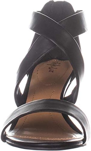 Style & Co. Womens Paysonn Criss-Cross Front Kitten Heels Black 7.5 Medium (B,M) | Image 1