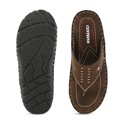 Image of Centrino Sandal for Men | Grip Insole for Stability | slippers for men | Modern Look with Straps | Soft & Comfortable Men's Sandal | Bounce Back Anti-Skid Water Resistant Comfortable Footwear (9261)