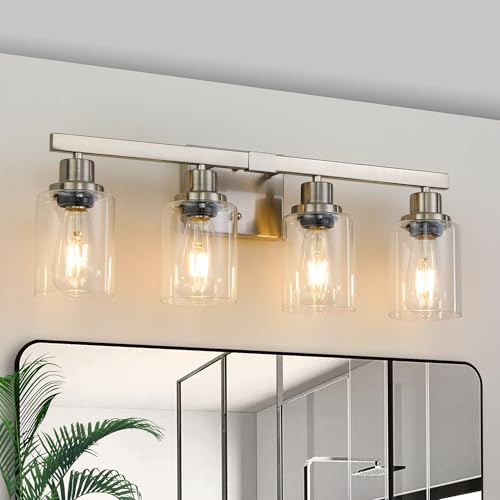 Wahome-Smart Modern 4-Light Bathroom Vanity Light Fixture for Tranquil Illumination,