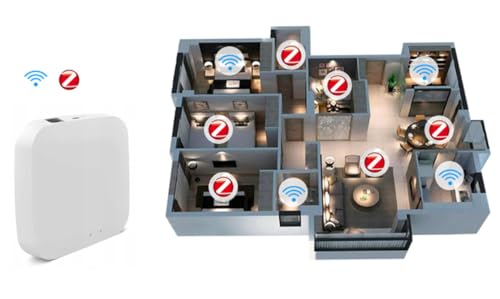 Sone Smart One Zigbee 3.0 Gateway mit LAN RJ45 – Kompatibel mit Tuya und Smart Life – Unterstützt bis zu 128 Geräte – Mesh-Netzwerk, Micro-USB, Inklusive LAN-Kabel – Kompaktes Design 90×90×15mm- HUB
