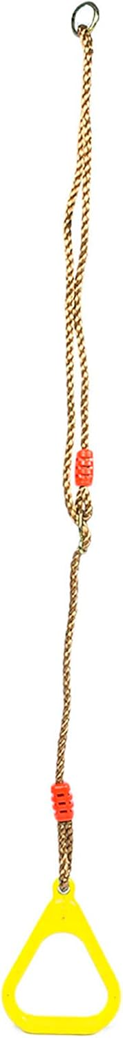 Trapeze Swing Rings, Gymnastic Rings, Pull Up Exercise Rings with Adjustable Ropes for Home Gym Playground Warrior Obstacle Course Training Workout (Yellow)