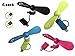 Portable iPhone Fan - Colorful and Powerful 2-in-1 Fans for iPhone/iPad and Android Smartphone/Tablet - 4 Piece - Black/Pink/Blue/Green - Summer 2017 iPhone Accessories