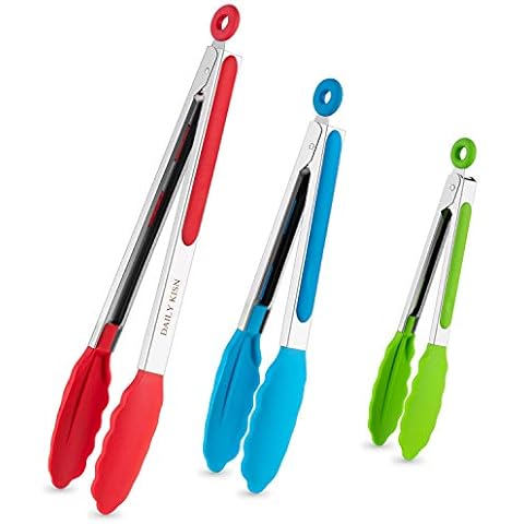 DAILY KISN Kitchen Tongs Set of 3 Cover