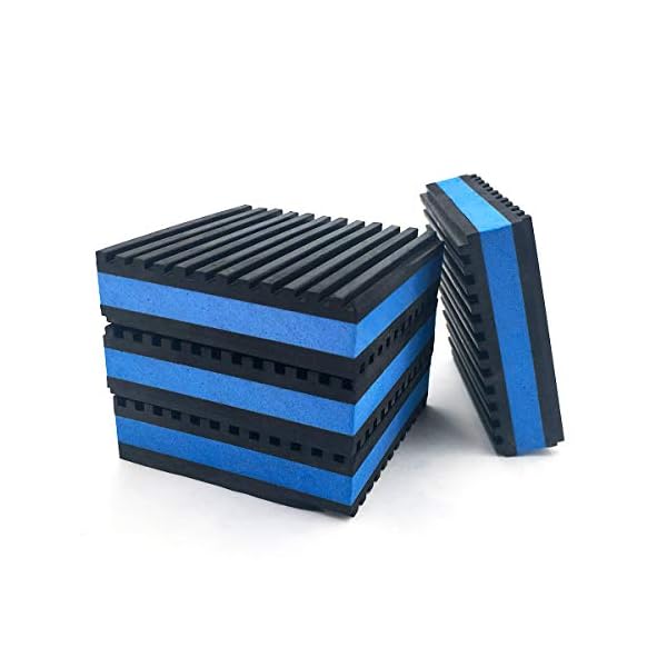 LBG Products Rubber AntiVibration Isolation Pads,4" X 4" X 7/8" Heavy