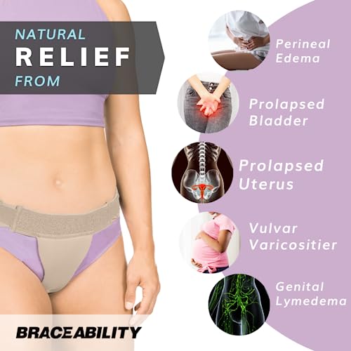 Image of BraceAbility The Pelvic Pro Patented Prolapse Uterus Support Belt Girdle for Women's Prolapsed for Dropped Bladder, Vulvar Varicosities, Postpartum Recovery, Symphysis Pubis Dysfunction Pain (M)