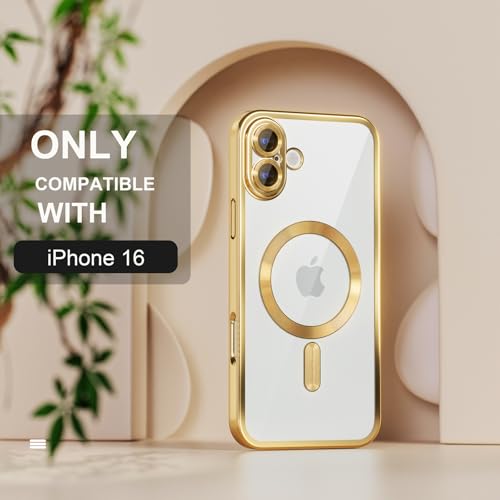 Image of Misea Magnetic for iPhone 16 Case Compatible with MagSafe Gold