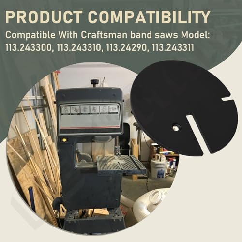 Saw Table Insert 69063 (3 3/8 Insert) Compatible with Sear-s/R-oebuck/12In Craftsman 113.24200 113.24290 113.243310 113.243311 113.243300 Band Saw - Image 2