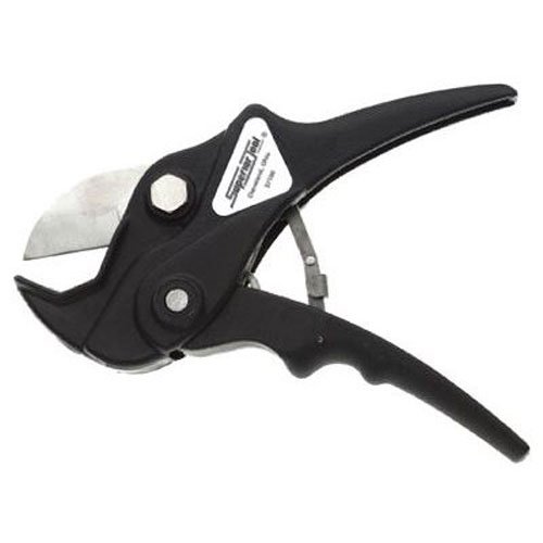 Superior Tool37100 Ratchet Action PVC Cutter-Rustproof Stainless Steel PVC Cutter with Blade Able to be Replaced or Resharpened