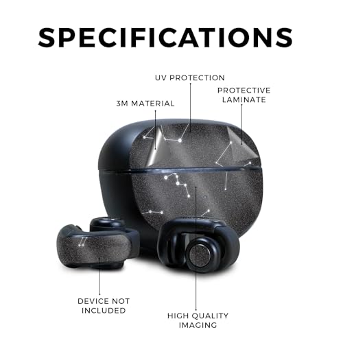 Image of Glossy Glitter Skin Compatible with Bose Ultra Open Earbuds - Constellations - Premium 3M Vinyl Protective Wrap Decal Cover - Easy to Apply | Crafted in The USA by MightySkins