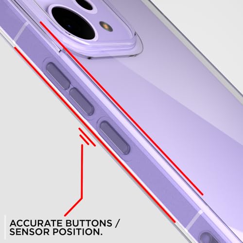 Image of Amazon Basics Back Cover for Oppo Reno 14 5G PC + TPU Clear Transparent Raised Edges Shockproof Protective Phone Bumper Case(Transparent)