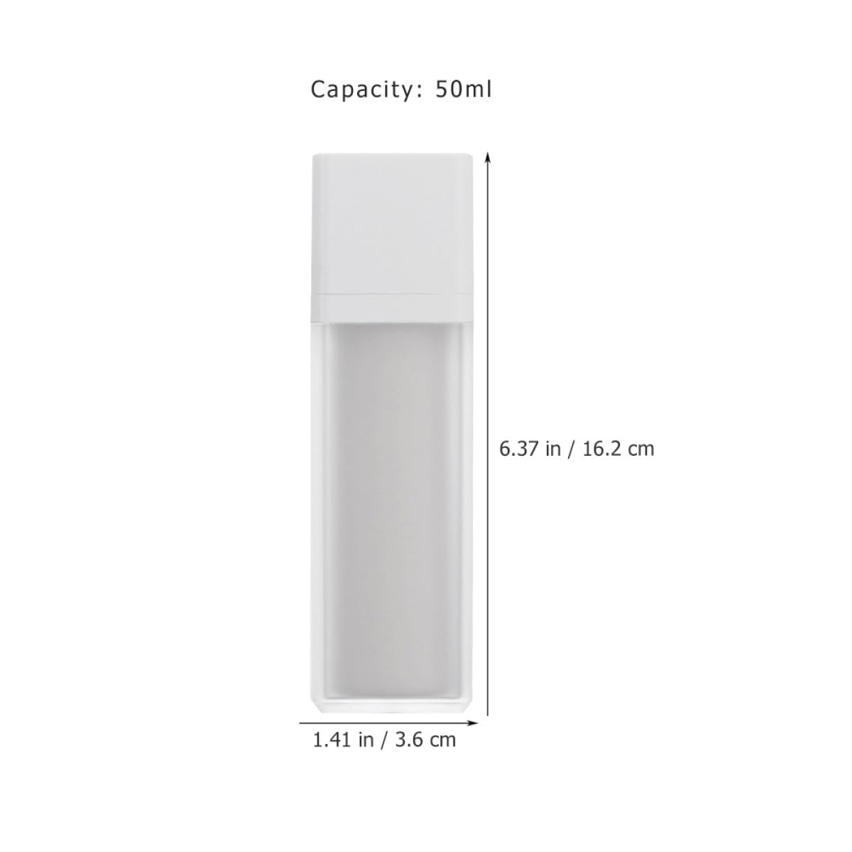Mikikit Flaconi Pompa Airless 50Ml Set da 3 Contenitori da Viaggio Ricaricabili per Lozioni e Creme Flaconi Portatili Multiuso in Materiale Sicuro per Cosmetici e Prodotti per la Pelle