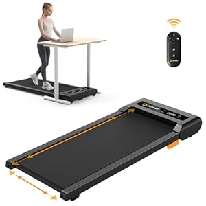 Walking Pad, 2.5HP Under Desk Treadmill for Home Office, 300 Lbs Capacity Portable Treadmill with Remote Control & LED Display, 2 in 1 Treadmill for Walking Jogging and Running