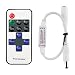 Produktbild LITAELEK Mini 12A LED Fernbedinung Controller für Einfarbige LED Streifen, RF Dimmer Steuerung Drahtlose Controller für alle DC 12V Einfarbige LED Lichtstreifen 5050 3528 2835 5630 LED Streifen usw.
