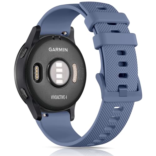 GEAK 22mm Watch Band Compatible with Garmin Forerunner 265/255 Watch Band 22mm Silicone Sport Band Compatible with Garmin Venu 4 3/Venu 2/Vivoactive 4 45mm/Forerunner 265/255 Smart Watch Women Men