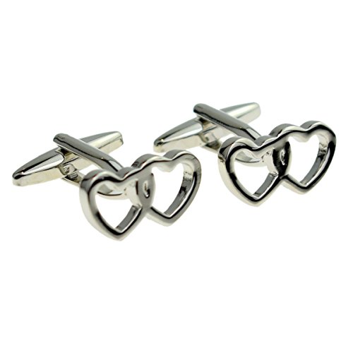Mancuernillas para hombre GTR Corazones unidos miniatura 1