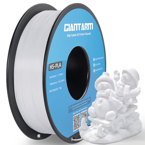 GIANTARM HS-PLA per stampante 3D ad alta velocità, filamento 1,75 mm, tolleranza ± 0,02 mm, indurimento rapido, migliore liquidità, 1 kg bianco
