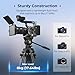 SMALLRIG 73''/186cm Heavy Duty Aluminum Alloy Video Tripod, Max Load 8kg (18lbs), Fluid Head with +85° to -78 Tilt Range, Compact Travel Tripod Weight 3.1kg(6.8lbs), Folded Height 88cm, AD-14-5440