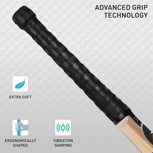 Image of GM Noir 303 English Willow Cricket Bat for Mens, Full Size - Mens with Free Bat Cover