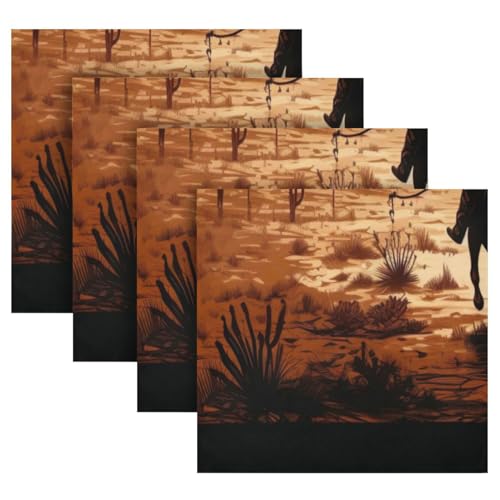 Set de 6 Servilletas de Tela Cuadradas Satinadas miniatura 5