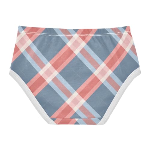 GuoChe Elastic Waistband Panties Toddler Cotton Underwear for Toddler Girls Sweet Checkered in Sizes 2T,3T, 4T, 5T, 6Y and 8Y2